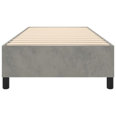 vidaXL Bed Frame Light Gray 39.4"x79.9" Twin XL Velvet