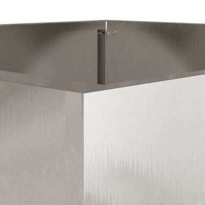 vidaXL Planter Silver 12.6"x11.4"x29.5" Stainless Steel