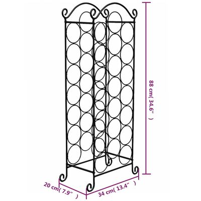 vidaXL Wine Rack for 21 Bottles Metal