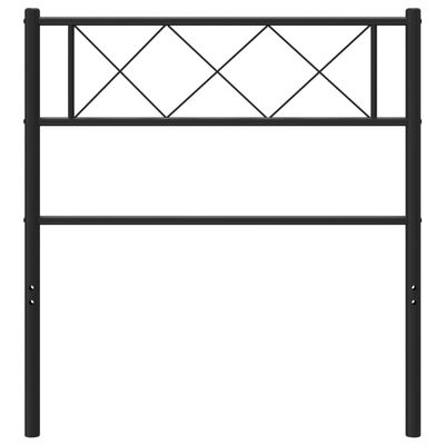 vidaXL Metal Headboard Black 39.4"