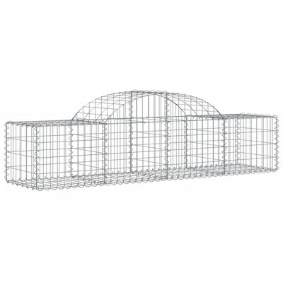 vidaXL Arched Gabion Baskets 5 pcs 78.7"x19.7"x15.7"/23.6" Galvanized Iron