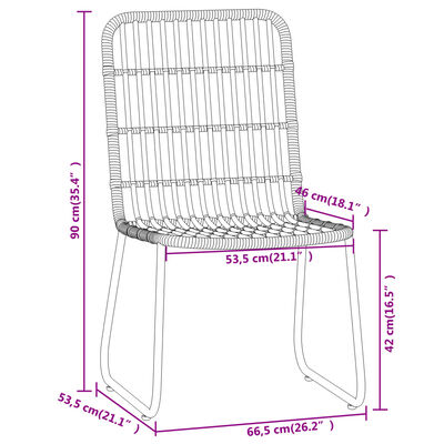 vidaXL 7 Piece Patio Dining Set Black