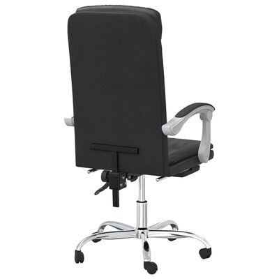 vidaXL Reclining Office Chair Black Faux Leather