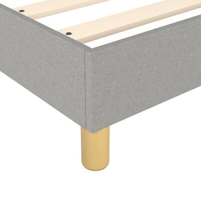 vidaXL Bed Frame Light Gray 39.4"x79.9" Twin XL Fabric