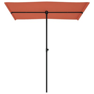 vidaXL Garden Parasol with Aluminum Pole 70.9"x43.3" Terracotta