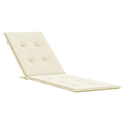 vidaXL Deck Chair Cushion Cream (29.5"+41.3")x19.7"x1.6"