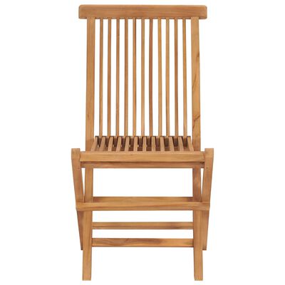 vidaXL Folding Patio Chairs 8 pcs Solid Teak Wood