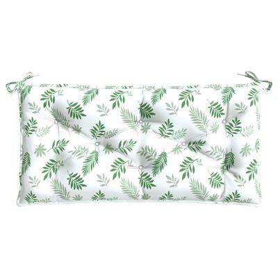 vidaXL Garden Bench Cushion Leaf Pattern 39.4"x19.7"x2.8" Oxford Fabric