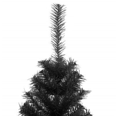 vidaXL Artificial Christmas Tree with Stand Black 5 ft PVC