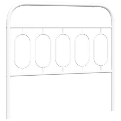 vidaXL Metal Headboard White 39.4"