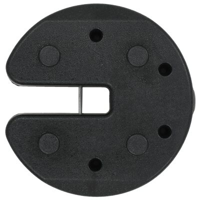vidaXL Gazebo Weight Plates 4 pcs Black 8.7"x2" Concrete