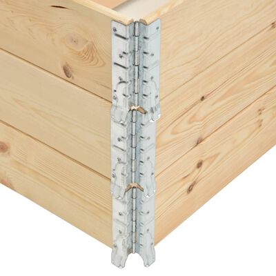 vidaXL Pallet Collars 3 pcs 31.5"x47.2" Solid Pine Wood