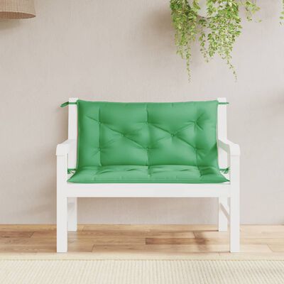 vidaXL Garden Bench Cushions 2pcs Green 39.4"x19.7"x2.8" Oxford Fabric