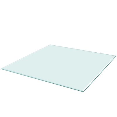 vidaXL Table Top Tempered Glass Square 27.6"x27.6"