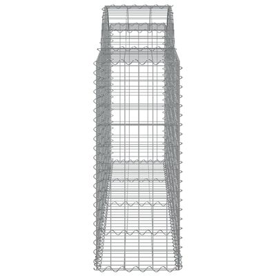 vidaXL Arched Gabion Baskets 50 pcs 78.7"x19.7"x39.4"/47.2" Galvanized Iron