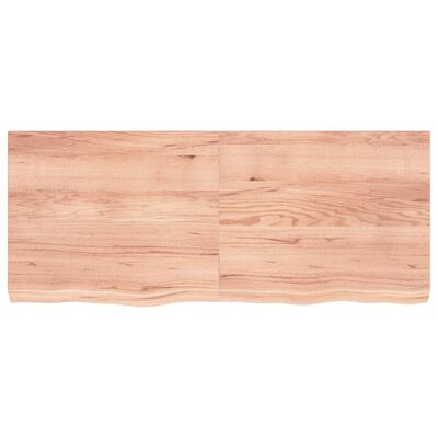 vidaXL Wall Shelf Light Brown 47.2"x19.7"x(0.8"-2.4") Treated Solid Wood Oak