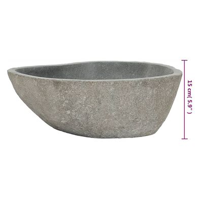 vidaXL Basin River Stone Oval (14.6"-18.1")x(11.4"-14.2")