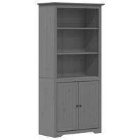 vidaXL Bookcase BODO Gray 32.3"x15.7"x68.1" Solid Wood Pine