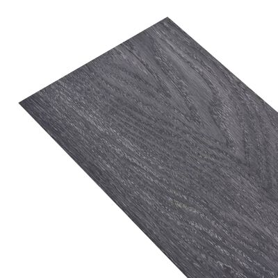 vidaXL Self-adhesive PVC Flooring Planks 54 ft² 0.08" Black and White