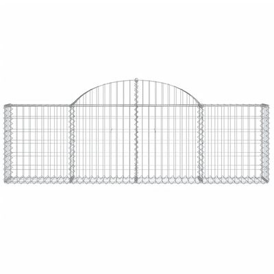 vidaXL Arched Gabion Baskets 9 pcs 78.7"x11.8"x23.6"/31.5" Galvanized Iron