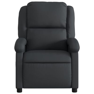 vidaXL Recliner Chair Black Real Leather