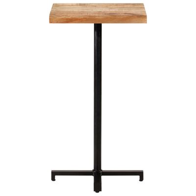 vidaXL Bar Table Square 19.7"x19.7"x43.3" Rough Mango Wood