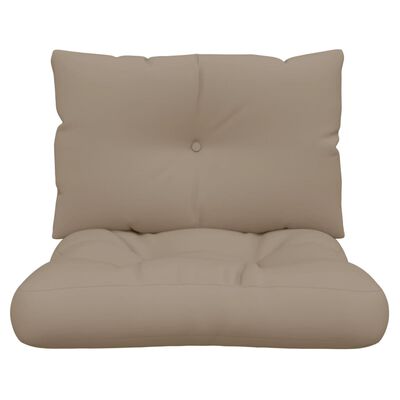 vidaXL Pallet Cushions 2 pcs Taupe Fabric