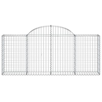 vidaXL Arched Gabion Baskets 3 pcs 78.7"x11.8"x31.5"/39.4" Galvanized Iron