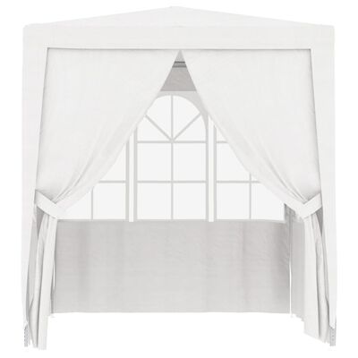 vidaXL Professional Party Tent with Side Walls 8.2'x8.2' White 0.3 oz/ft²