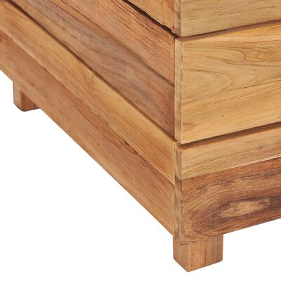 vidaXL Raised Bed 19.7"x15.7"x15" Recycled Teak Wood and Steel