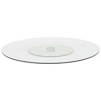 vidaXL Rotating Serving Plate Transparent 23.6" Tempered Glass