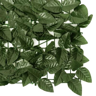 vidaXL Balcony Screen with Dark Green Leaves 196.9"x39.4"