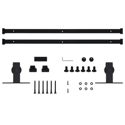 vidaXL Mini Sliding Cabinet Door Kit Carbon Steel 72"