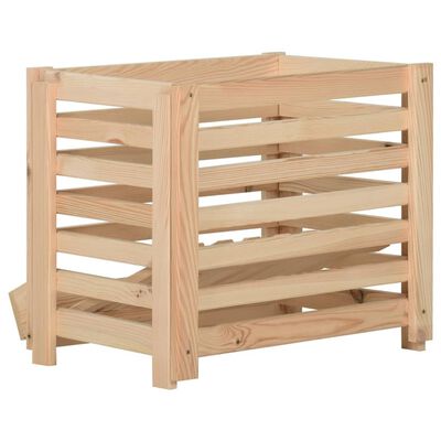 vidaXL Potato Box 23.6"x15.7"x19.7" Solid Wood Pine