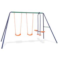 vidaXL Swing Set with 4 Seats Orange