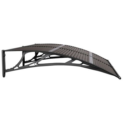 vidaXL Door Canopy Black 59.1"x39.4" Polycarbonate