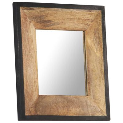 vidaXL Mirror 19.7"x19.7" Solid Mango Wood