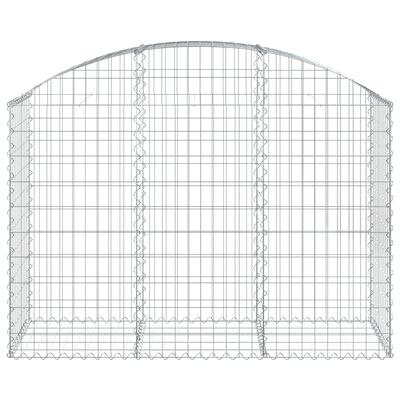 vidaXL Arched Gabion Basket 59.1"x19.7"x39.4"/47.2" Galvanized Iron