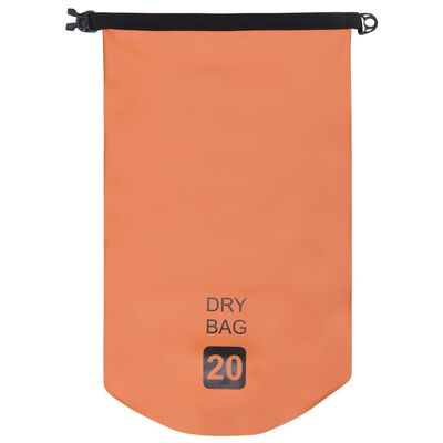 vidaXL Dry Bag Orange 5.3 gal PVC