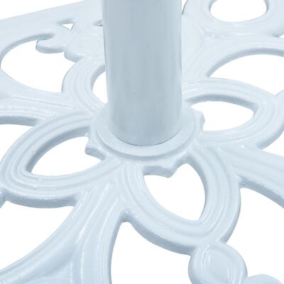 vidaXL Umbrella Base White 26.5 lbs 19.3" Cast Iron