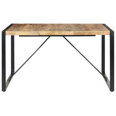 vidaXL Dining Table 55.1"x55.1"x29.5" Rough Mango Wood