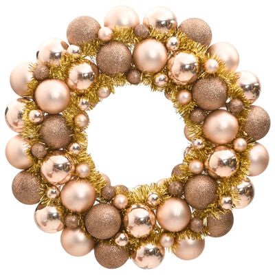 vidaXL Christmas Wreath Rose Gold 17.7" Polystyrene