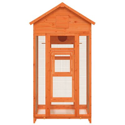 vidaXL Bird House Brown 36"x20.9"x66.9" Solid Wood Pine