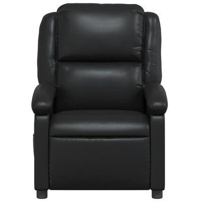 vidaXL Recliner Chair Black Faux Leather