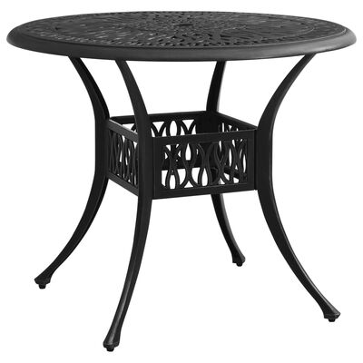 vidaXL 5 Piece Bistro Set Cast Aluminum Black