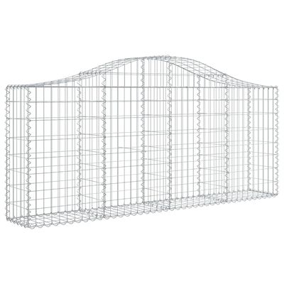 vidaXL Arched Gabion Baskets 3 pcs 78.7"x11.8"x31.5"/39.4" Galvanized Iron