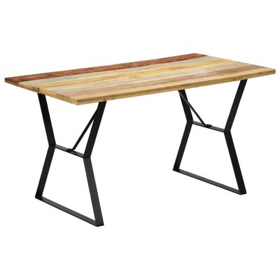 vidaXL Dining Table 55.1"x31.5"x29.9" Solid Reclaimed Wood