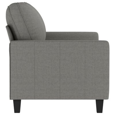 vidaXL 2-Seater Sofa Dark Gray 47.2" Fabric