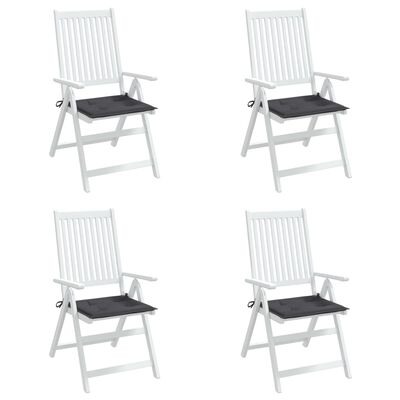 vidaXL Garden Chair Cushions 4 pcs Anthracite 19.7"x19.7"x1.2" Oxford Fabric
