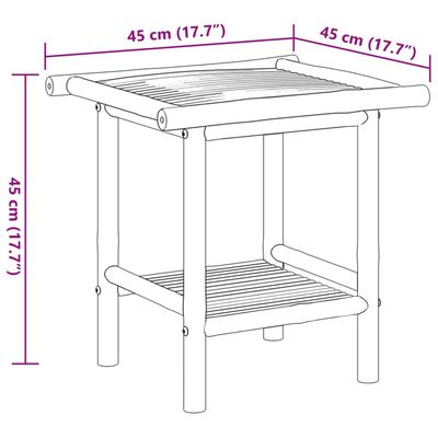 vidaXL Coffee Table 17.7"x17.7"x17.7" Bamboo